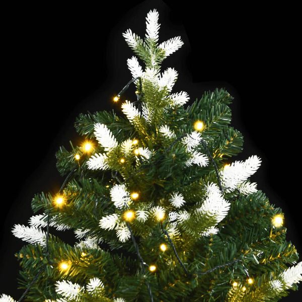 vidaXL Sapin de No&euml;l artificiel &agrave; charni&egrave;re 300LED neige floqu&eacute;e 180cm