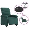 vidaXL Fauteuil inclinable &eacute;lectrique vert fonc&eacute; tissu