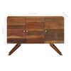 vidaXL Buffet Bois recyclé massif 110x30x75 cm Marron