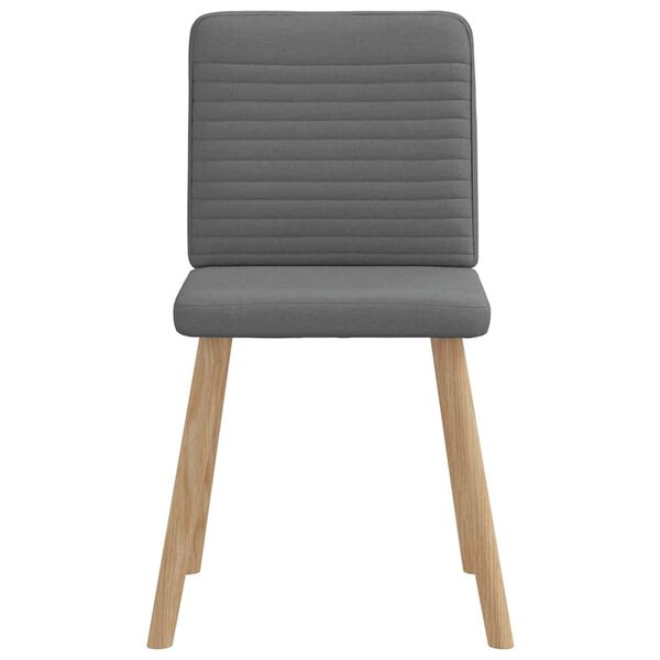 vidaXL Chaises à manger lot de 2 gris foncé tissu