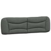 vidaXL Coussin de t&ecirc;te de lit Hvar gris fonc&eacute; 183 cm tissu
