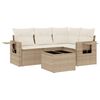 vidaXL Salon de jardin avec coussins 5 pcs beige r&eacute;sine tress&eacute;e