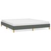 vidaXL Cadre de lit sans matelas gris foncé tissu