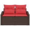 vidaXL Canap&eacute; de jardin Marron 123 x 62 x 69 cm polyrotin