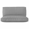 vidaXL Set de coussins de palette 2 pcs Gris Tissu Oxford
