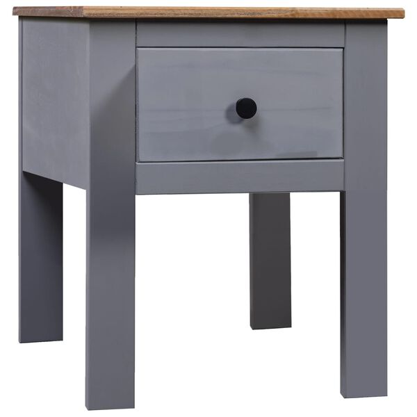 vidaXL Table de chevet Gris 46x40x57 cm Pin Gamme Panama