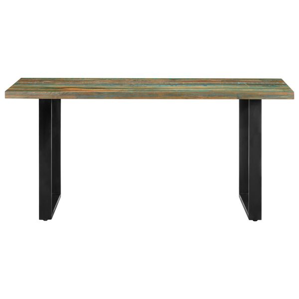 vidaXL Table de salle &agrave; manger 160x80x75cm Bois de r&eacute;cup&eacute;ration massif