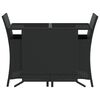 vidaXL Ensemble de bistro 3 pcs avec coussins noir r&eacute;sine tress&eacute;e