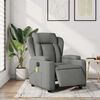 vidaXL Fauteuil inclinable de massage &eacute;lectrique gris fonc&eacute; tissu