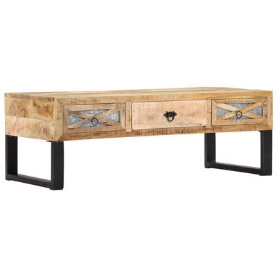 vidaXL Table basse 110x50x38 cm bois de manguier massif