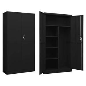 vidaXL Armoire à casiers Noir 90x40x180 cm Acier