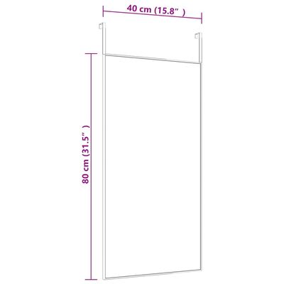 vidaXL Miroir de porte Doré 40x80 cm Verre et aluminium