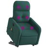 vidaXL Fauteuil inclinable de massage &eacute;lectrique vert fonc&eacute; tissu