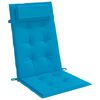 vidaXL Coussins de chaise &agrave; dossier haut lot de 2 bleu clair