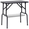 vidaXL Table de toilettage r&eacute;glable de chiens avec 1 boucle et panier