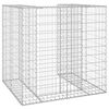 vidaXL Mur en gabion pour poubelle Acier galvanisé 110x100x110 cm