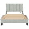 vidaXL Cadre de lit avec LED sans matelas Hanko gris clair 100x203 cm velours