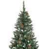 vidaXL Arbre de No&euml;l artificiel pr&eacute;-&eacute;clair&eacute; et boules 210 cm
