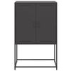 vidaXL Buffet haut noir 68,5x38,5x107 cm acier