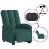 vidaXL Fauteuil inclinable de massage &eacute;lectrique vert fonc&eacute; tissu
