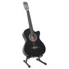 vidaXL Ensemble de guitare d&eacute;coup&eacute;e classique 12 pcs 6 cordes Noir 38"