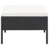 vidaXL Salon de jardin 3 pcs avec coussins R&eacute;sine tress&eacute;e Noir