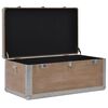 vidaXL Boîte de rangement Bois de sapin massif 91x52x40 cm Marron