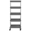 vidaXL Chariot de cuisine 5 niveaux Gris 42x29x128 cm Fer et ABS