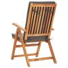 vidaXL Ensemble &agrave; manger de jardin 5 pcs coussins Bois de teck massif