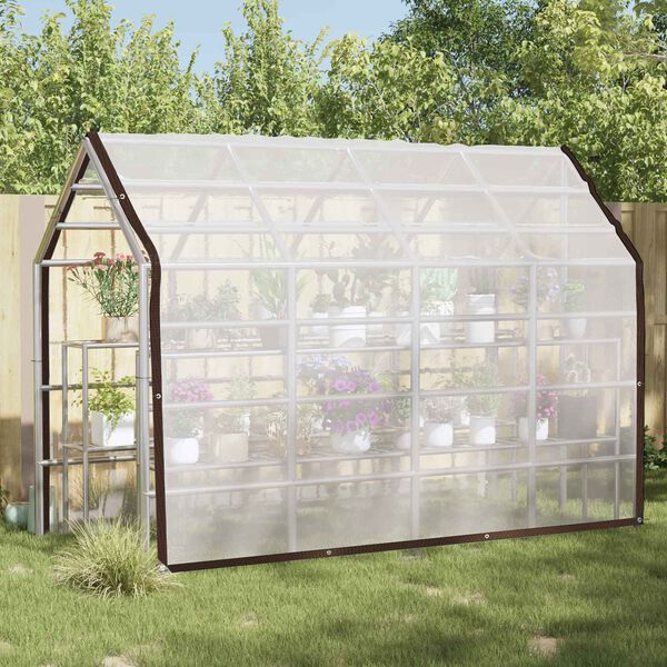 vidaXL B&acirc;che avec &oelig;illets Transparent 3 x 3 m Poly&eacute;thyl&egrave;ne