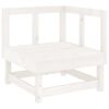 vidaXL Salon de jardin 5 pcs blanc bois massif de pin