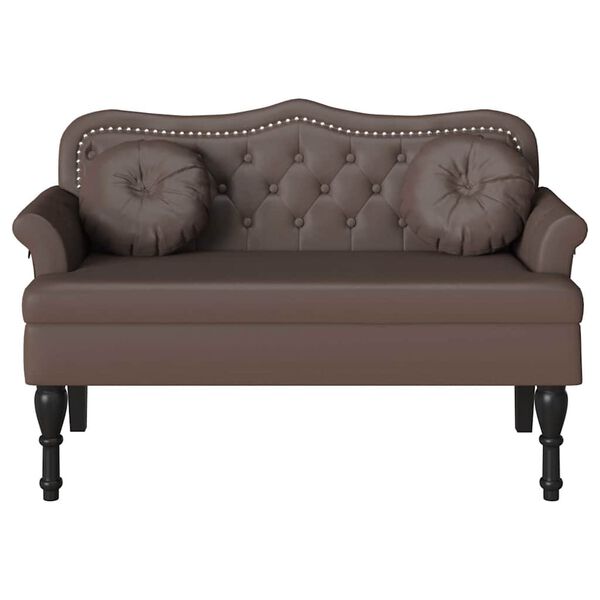 vidaXL Banc Chesterfield Marron 120,5 x 65 x 75 cm Cuir synthétique