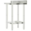 vidaXL Table de travail de cuisine avec dosseret 55x55x93 cm inox