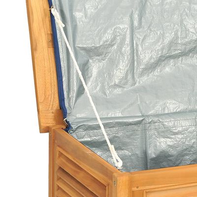 vidaXL Boîte de rangement de jardin et sac 90x50x58cm bois massif teck