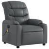 vidaXL Fauteuil inclinable de massage &eacute;lectrique gris similicuir