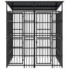 vidaXL Chenil d'ext&eacute;rieur avec toit pour chiens Acier 3,69 m&sup2;