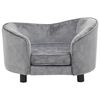 vidaXL Canapé pour chien Gris 69x49x40 cm Peluche