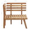 vidaXL Salon de jardin 5 pcs bois d'acacia solide