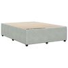 vidaXL Cadre de lit sans matelas gris clair queen velours