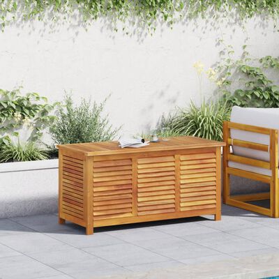 vidaXL Boîte de rangement de jardin persiennes 113x50x56cm bois acacia