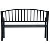 vidaXL Banc de jardin 125 cm Noir Acier