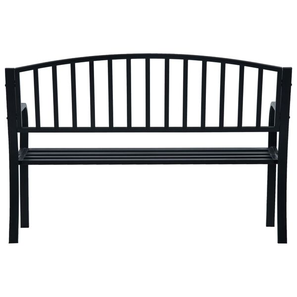 vidaXL Banc de jardin 125 cm Noir Acier