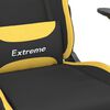 vidaXL Chaise de jeu avec repose-pied Noir et jaune Tissu