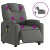 vidaXL Fauteuil inclinable de massage &eacute;lectrique gris fonc&eacute; tissu