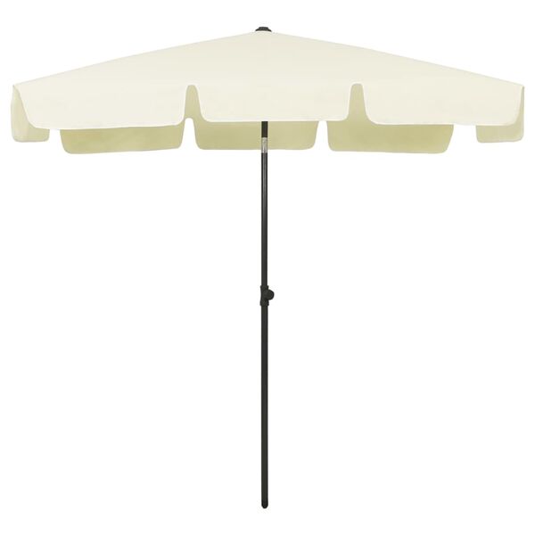 vidaXL Parasol de plage jaune sable 200x125 cm