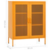 vidaXL Armoire de rangement Jaune moutarde 80 x 35 x 101,5 cm Acier