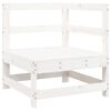 vidaXL Canap&eacute; d'angle de jardin blanc bois de pin massif
