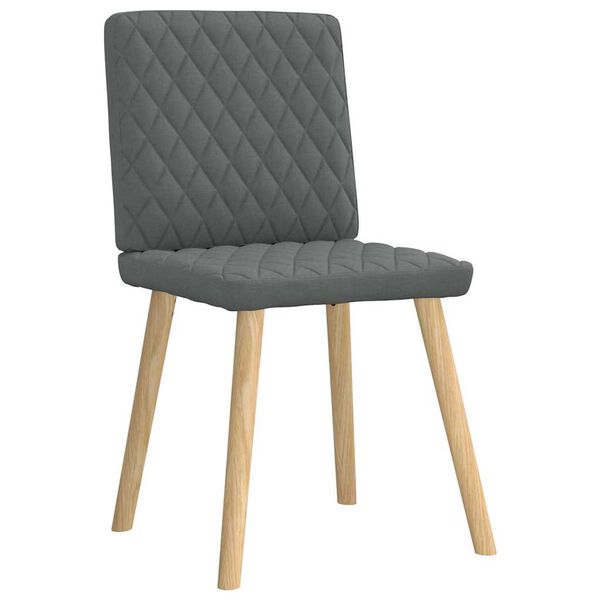 vidaXL Chaises &agrave; manger lot de 4 gris fonc&eacute; tissu