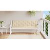 vidaXL Coussin de banc de jardin beige 180x(50+50)x7 cm tissu oxford