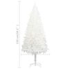 vidaXL Arbre de Noël artificiel aiguilles réalistes blanc 150 cm